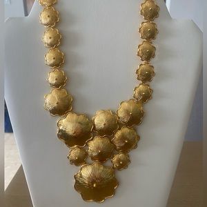 24k gold plated bronze necklace. Hand crafted and one of a kind.